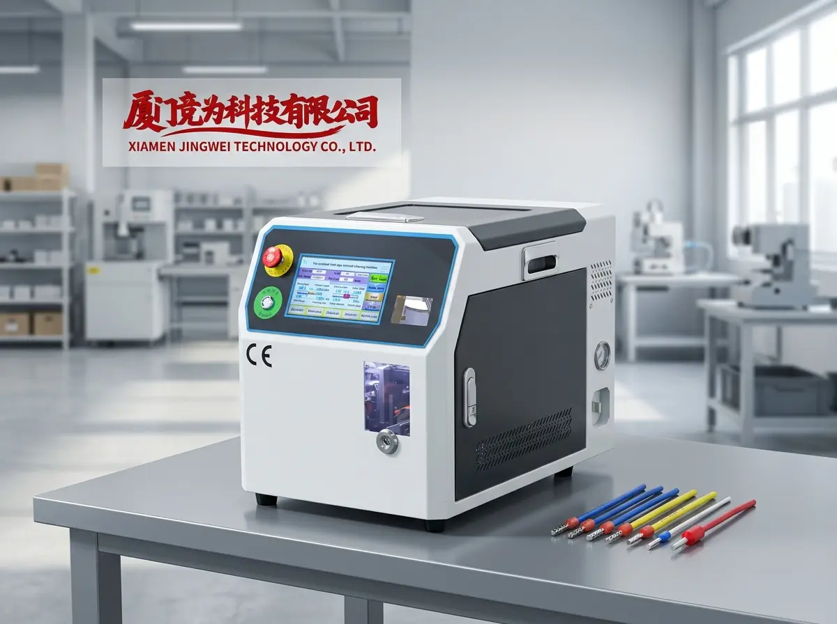 Automatische adereindhuls strippen en krimpmachine met twistfunctie JW-0.3-16MM2