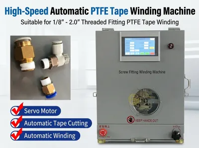 Automatische PTFE Tapewikkelmachine voor Draadafdichting WPM-1308 - Tapewikkelmachine