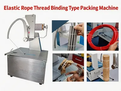 Automatische bindmachine voor het bundelen van bloemen en groenten - Elastisch touw type bindmachine JW-ERTB Thumb