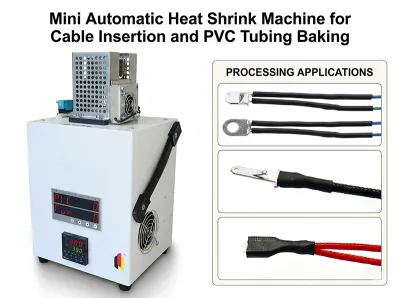 Mini automatische krimpkousmachine voor kabelinvoeging en PVC-buizen bakken JW-HST-05B Thumb