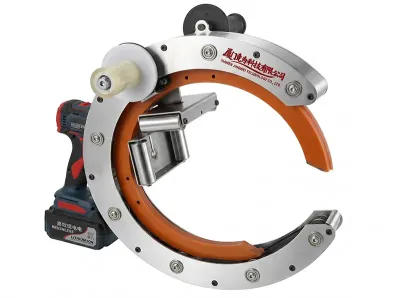 Draagbare orbitale stretchfoliewikkelaar voor buizen en hout HROW-450 Thumb