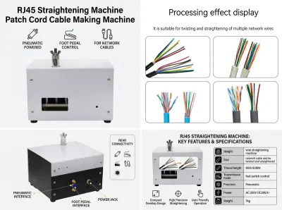 Rj45 Rechttrekmachine Patchkabel Productiemachine JW-P08