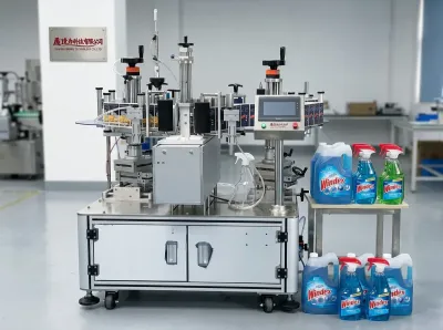 Semi-automatische dubbelzijdige roll-on etiketteermachine JW-T-102