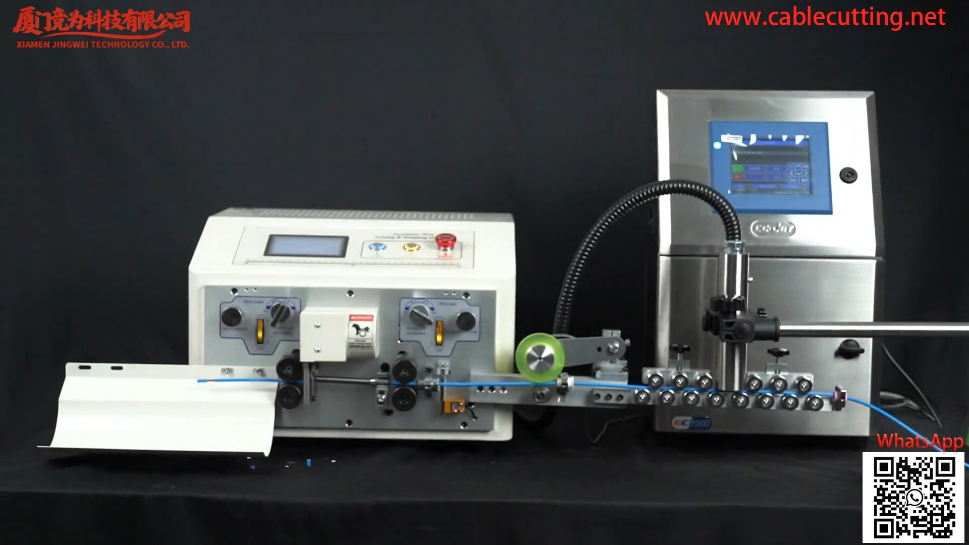 Draadknippen en strippen machine met inkjetprinter JW-WSCP