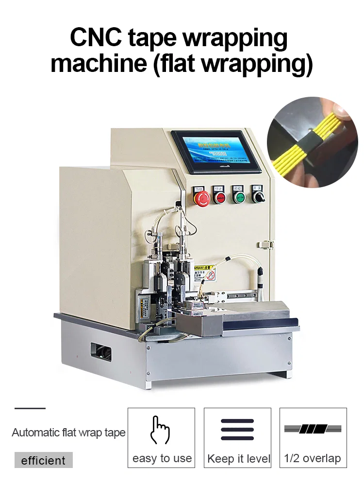 Vlakke Omslag Taping Machine, Band Verpakkende Kabel, De Machine van de kabelomslagband
