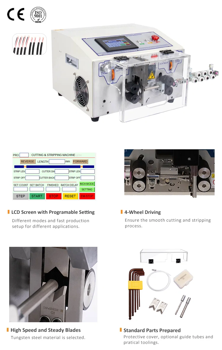  Aanraakscherm bedieningsjas Kabel Draad knippen strippen machine (WPM-HT2S), Draad strippende machine, Draad snijmachine, Stripdraad om in de schede gestoken kabel 