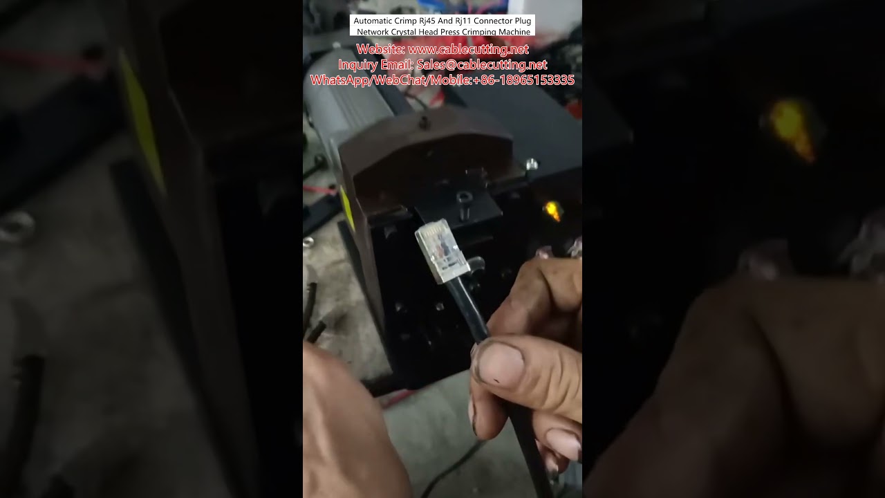 Automatische Krimpmachine voor RJ45 en RJ11 – Snel en Precies Netwerkkabels Aansluiten
