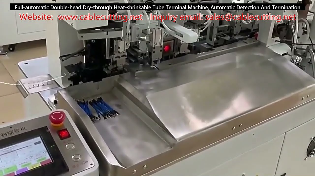 Volledig automatische dubbelkoppige krimpkousmachine met droogdoorverwarming
