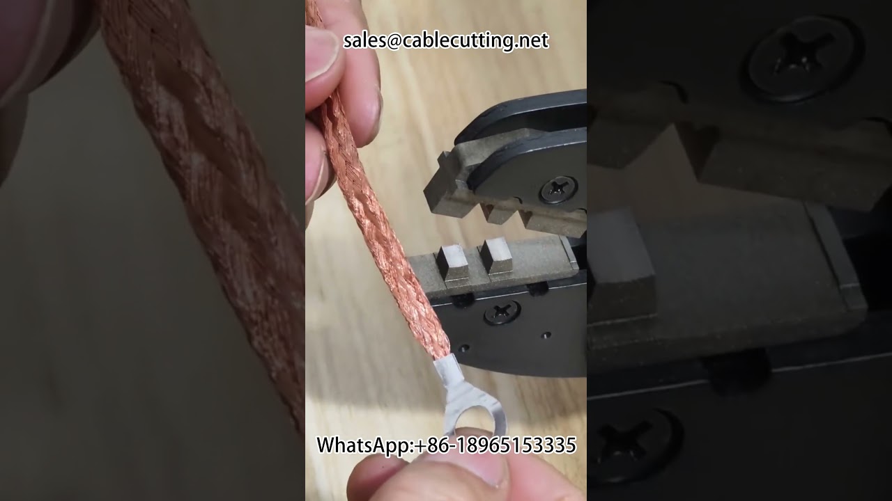 Elektrische terminalkrimpmachine voor kabels van 0,25 tot 16 mm²