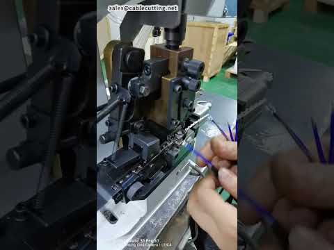 Dubbele krimpmachine voor 2-aderige ronde omhulde kabel – strip en dubbel krimp #fabriek #machine