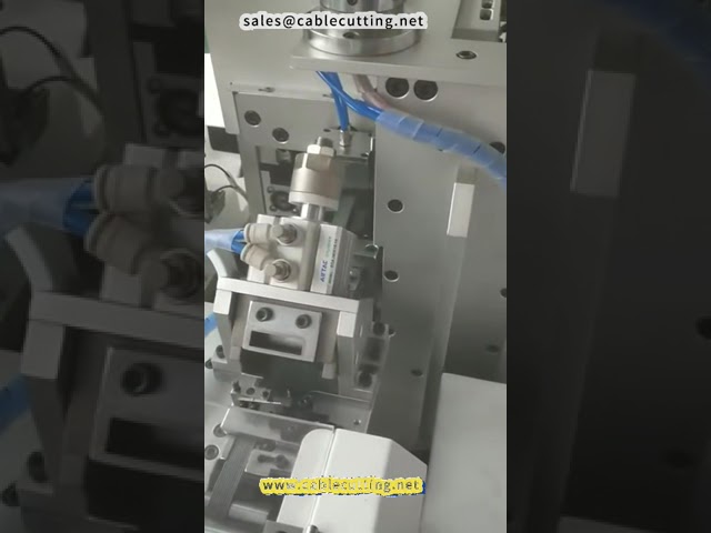 Automatische dubbele kop krimpmachine voor platte kabels – hoge precisie en snelheid