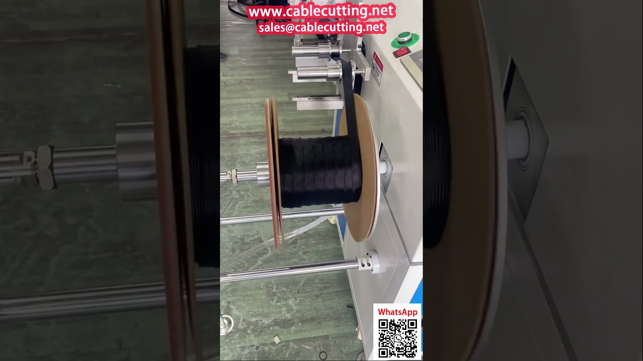 Platte Spoelmachine met Heetmes voor Nylon Gevlochten Sleeve (1-80 mm) - Automatisch Opwikkelen