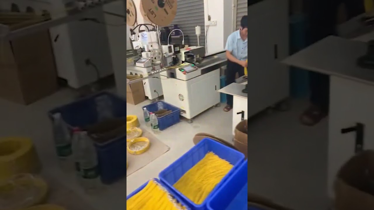 Volledig Automatische Snij-, Strip- en Dubbelkopskrimpmachine | #machine #kabelstripmachine #fabriek