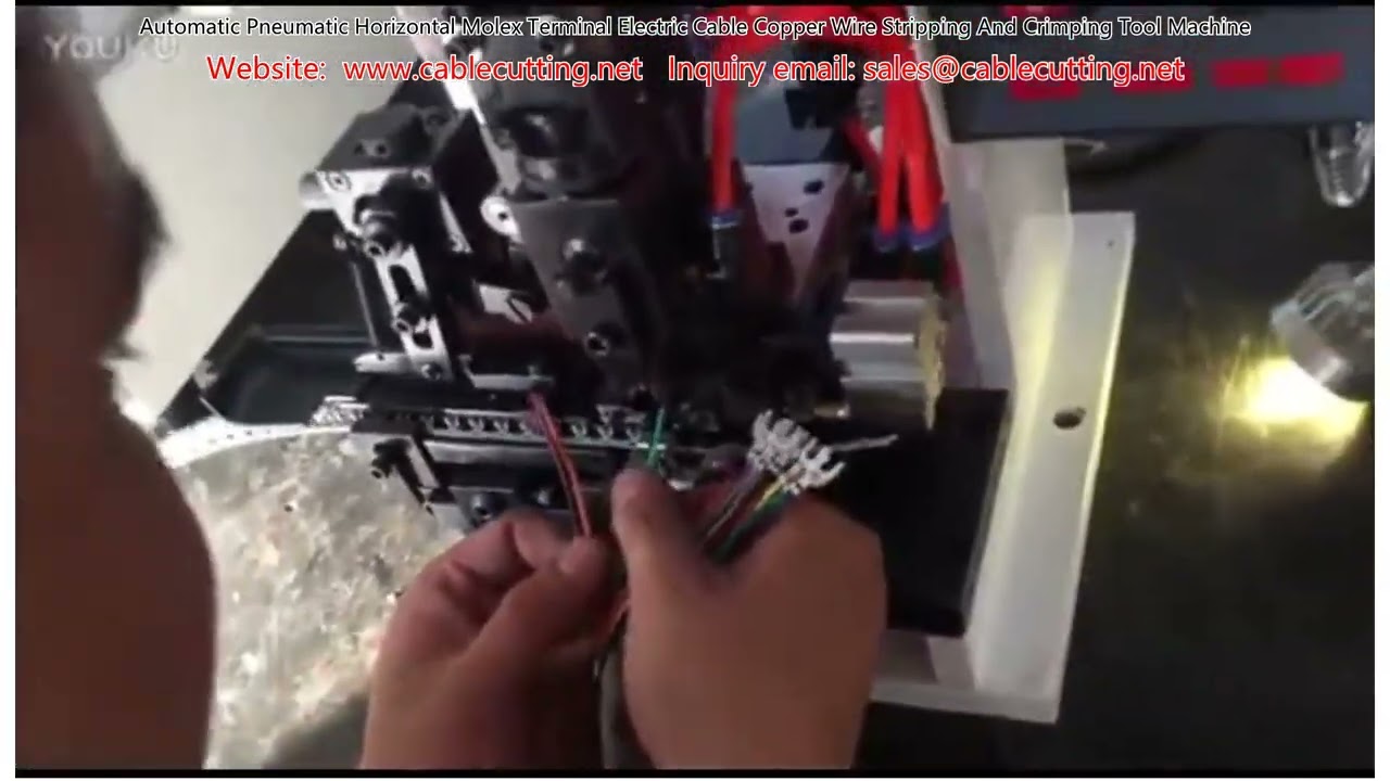 Automatische pneumatische horizontale krimptang voor koperdraad en Molex-terminals
