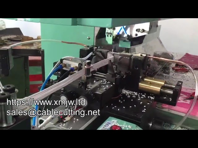 Snelle automatische snij- en stripmachine voor kabels tot 300mm striplengte - op maat gemaakte draad