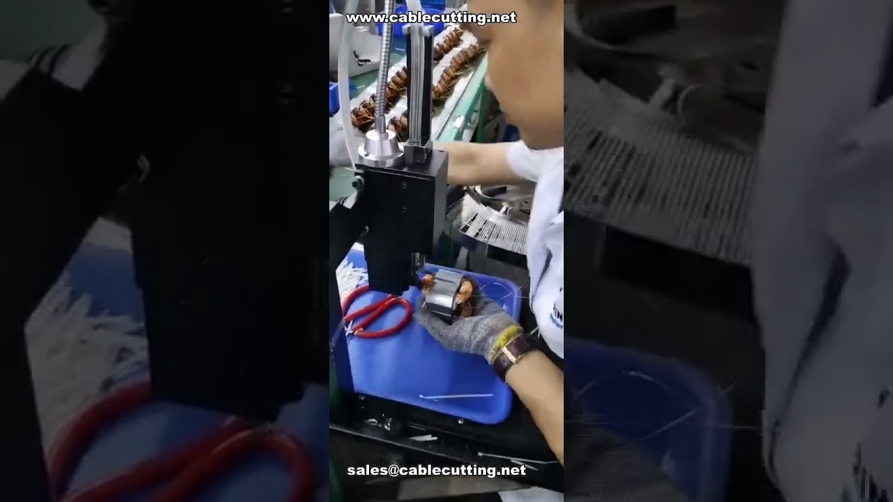 Automatische kabelbindmachine voor stators | Apparatuur voor kabelboomautomatisering