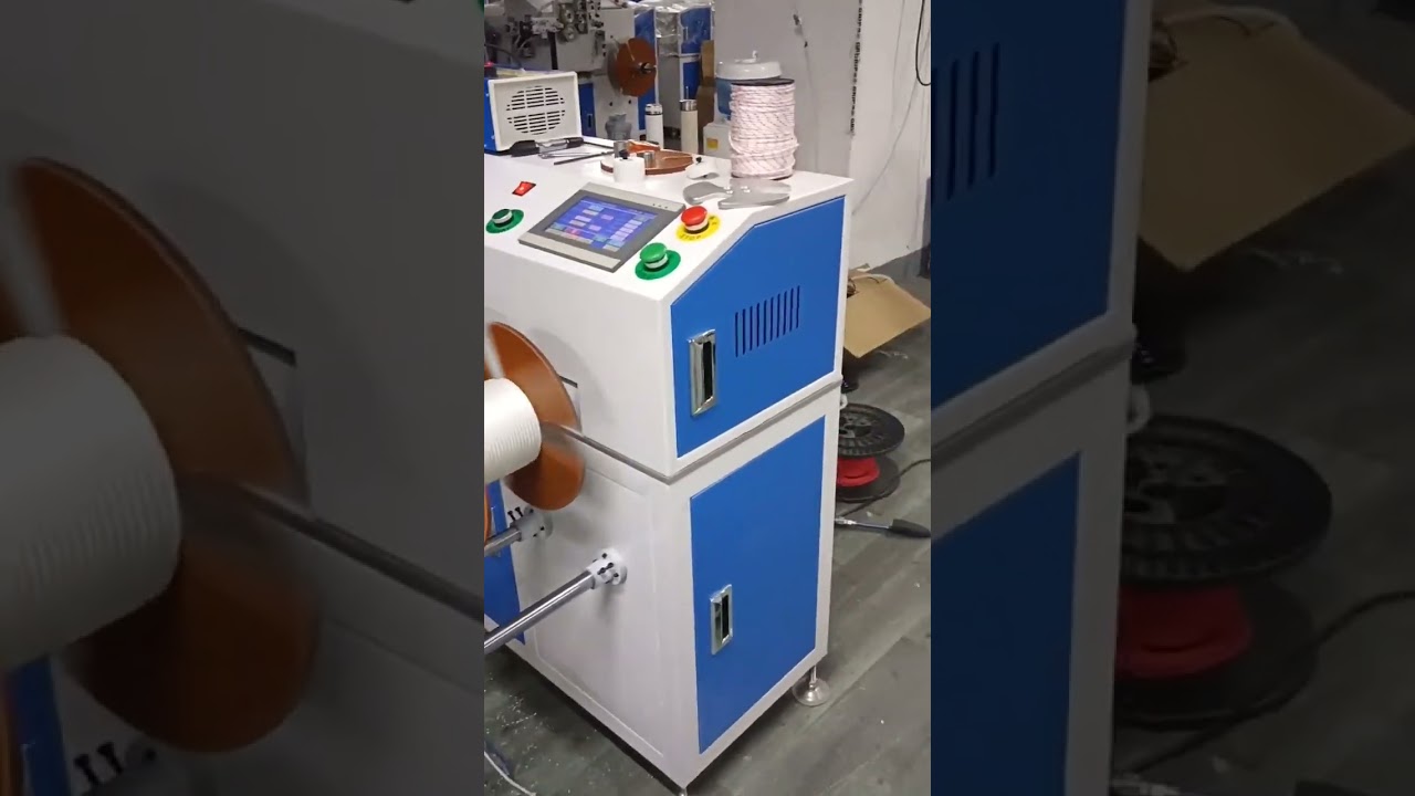 Automatische meter telling, heet snijden & oprolmachine voor nylon veiligheidstouwen #machine #factory