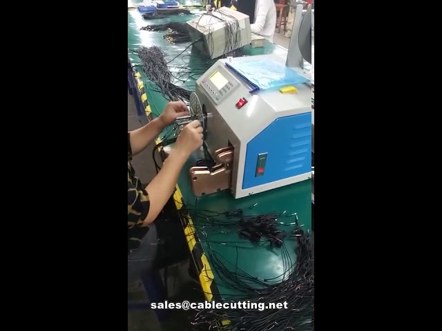Automatische oortelefoondraad oprol- en kabelbindmachine voor efficiënte productie