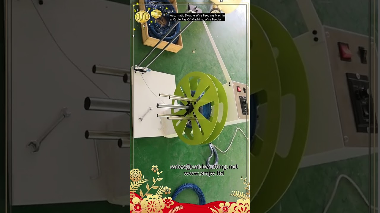 Automatische dubbele draadaanvoermachine & kabelafwikkelsysteem – Hoge snelheid voor industriële productie