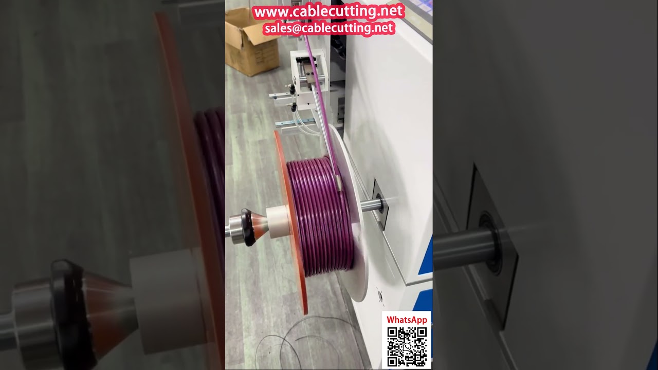 Automatische oprolmachine met telling en uitlijning voor audiokabels