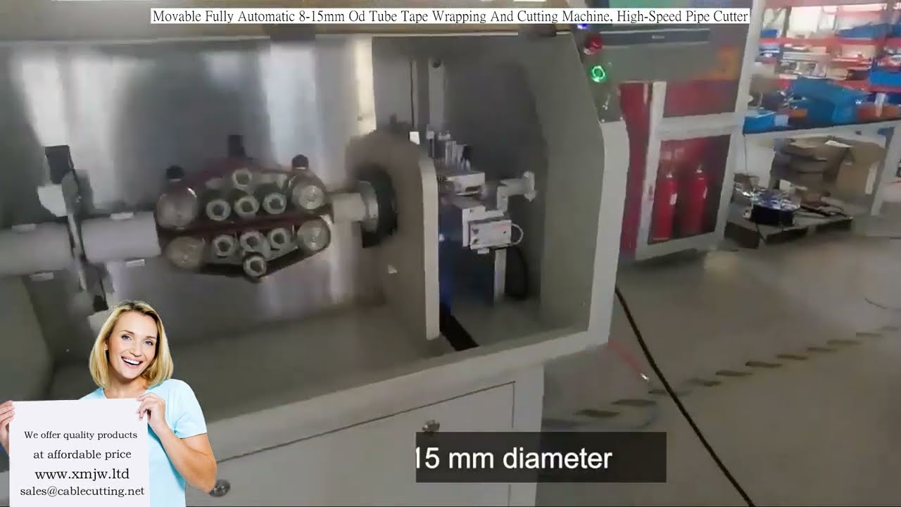 Verrijdbare volautomatische tapewikkel- en snijmachine voor buizen Ø8-15mm – Hoge snelheid pijpsnijder