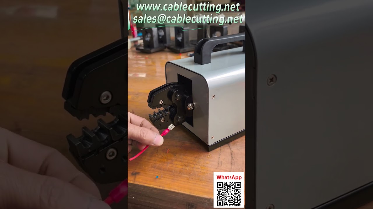 Pneumatische klemmenkrimpmachine - Demo krimpen van voorgeïsoleerde klemmen #draadbewerking #klemmenmachine