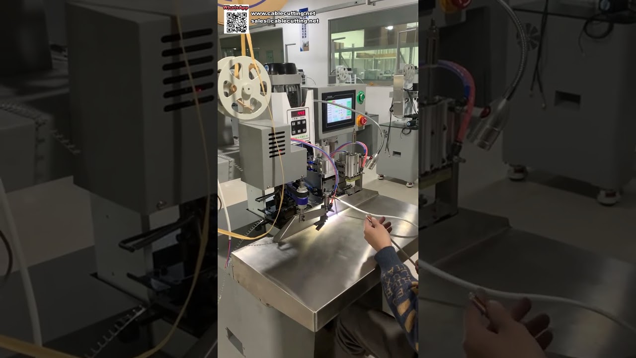 Meeraderige draadstrip- en krimpmachine voor eenmalige snelle verwerking zonder nabewerking