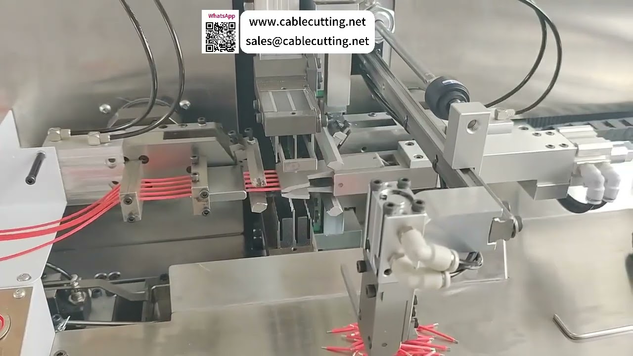 Vertinmachine met dubbele kop voor siliconenkabels — tot 10 kabels in één automatische doorgang