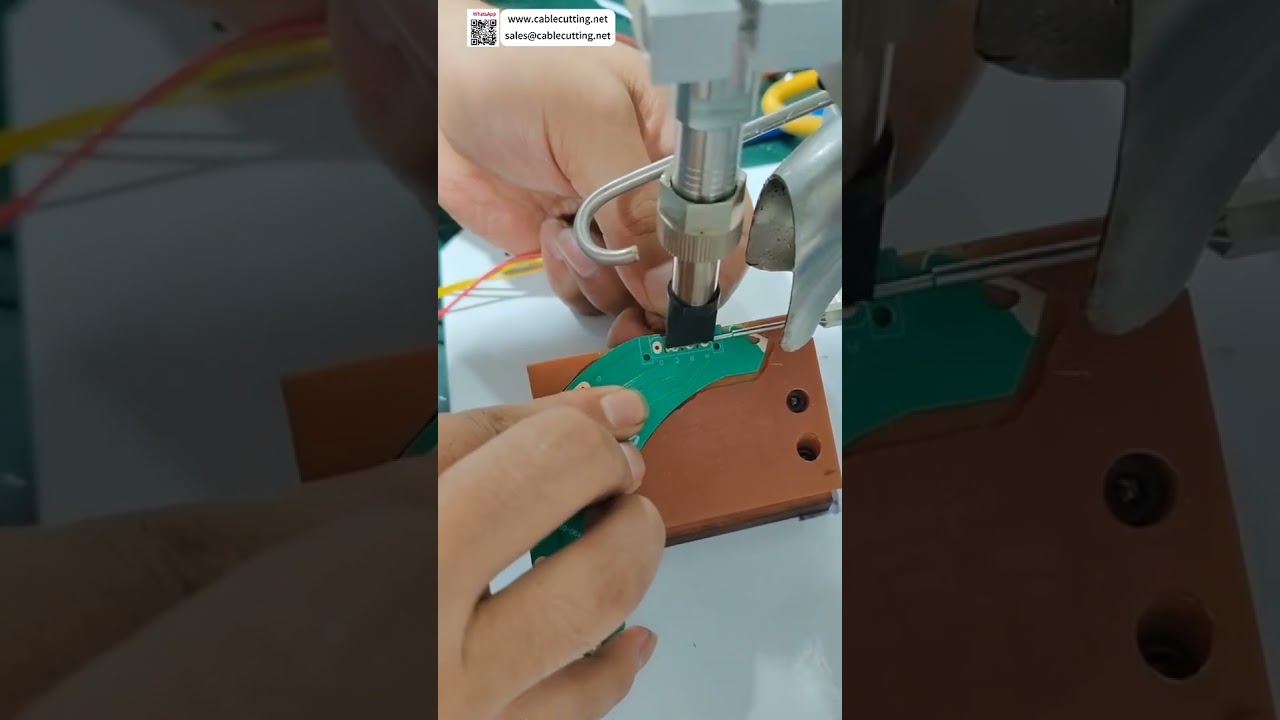 Semi-automatische draadsoldeermachine voor precisie-through-hole-lassen zonder blootliggende draadbasis