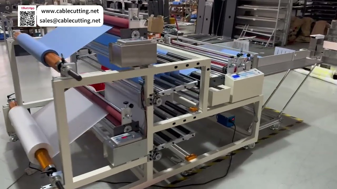 Boven- en onderrol dubbele invoer onafhankelijke roterende snijmachine voor webmateriaal