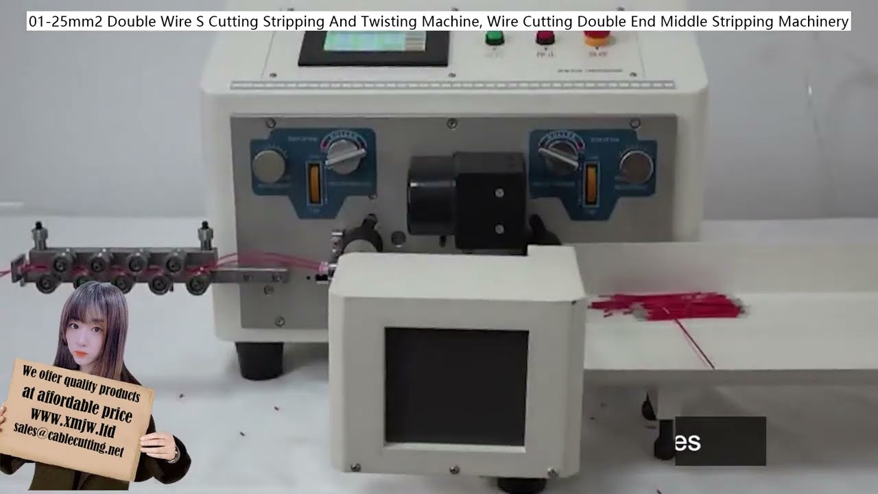 01 - 25mm² Dubbele Draad Snij-, Strip- en Twistmachine - Automatische Kabelverwerking