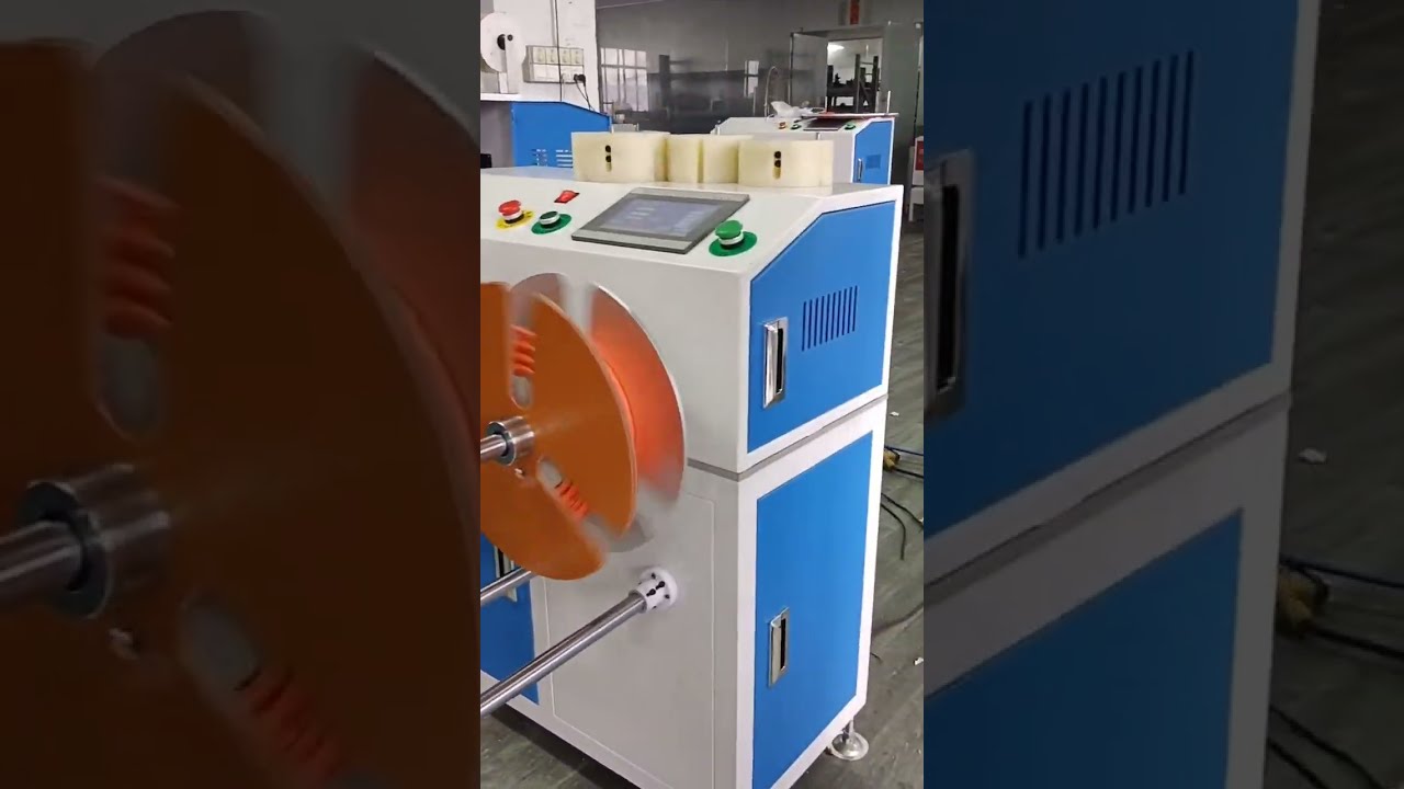 Automatische kabelverwerkingsmachine: meter tellen, traverseren, snijden & wikkelen – Demo 15mm, grote rollensplitsing