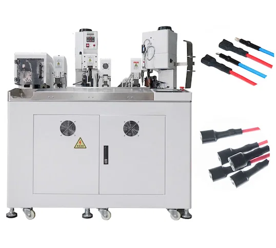 Automatische Kabel Dubbelzijdige Krimp- en Krimpkousmachine
